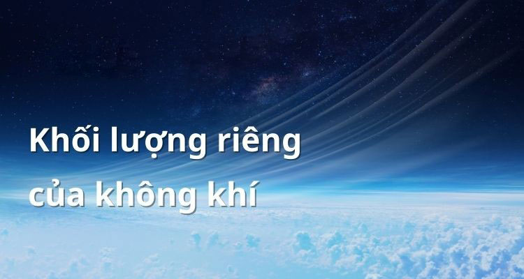 khối lượng riêng của không khí