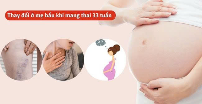 thai 33 tuần nặng bao nhiêu